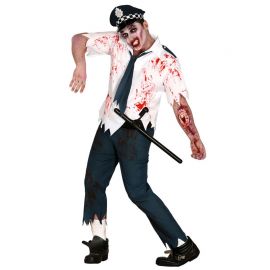Disfraz de Zombie Cop para Hombre con Gorro Disfraz de Zombie Cop para Hombre con Gorro