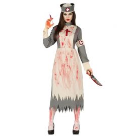 Disfraz de Dead Nurse para Mujer con Tocado