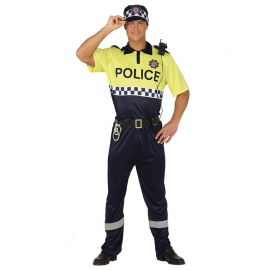 Disfraz de Policia Local para Hombre con Gorra Disfraz de Policia Local para Hombre con Gorra