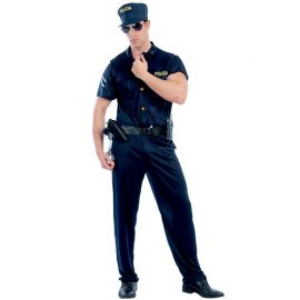 Disfraz de Agente de Policía para Hombre con Gorro Disfraz de Agente de Policía para Hombre con Gorro