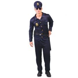 Disfraz de Policía para Hombre con Detalles Dorados Disfraz de Policía para Hombre con Detalles Dorados