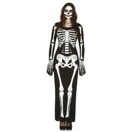Disfraz de Lady Skeleton para Mujer Vestido Largo