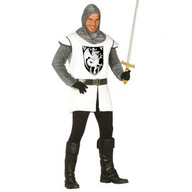 Disfraz de Guerrero para Hombre con Túnica Blanca Disfraz de Guerrero para Hombre con Túnica Blanca