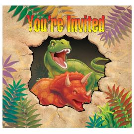 8 Invitaciones Dinosaurios