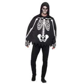 Disfraz de Esqueleto para Adulto con Poncho