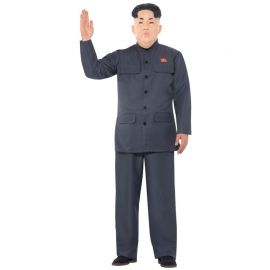 Disfraz de Dictador Coreano para Hombre con Máscara Disfraz de Dictador Coreano para Hombre con Máscara