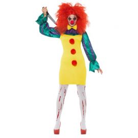 Disfraz de Payaso Tradicional para Mujer Asesina Disfraz de Payaso Tradicional para Mujer Asesina