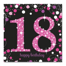 16 Servilletas 18 cumpleaños