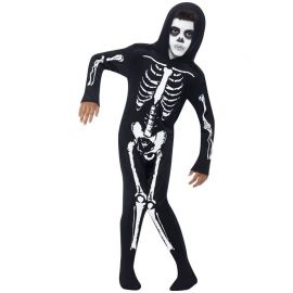 Disfraz de Esqueleto con Capucha para Niño