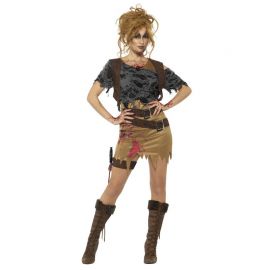 Disfraz de Cazadora Zombie para Mujer