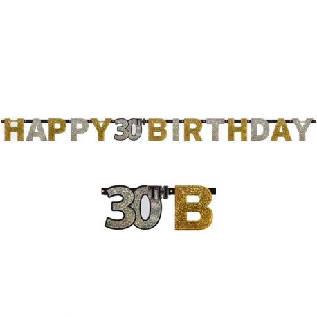 Pancarta 30 Elegant Happy Birthday 