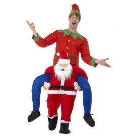 Disfraz de Santa Piggyback para Hombre Disfraz de Santa Piggyback para Hombre