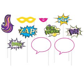 10 Accesorios Superhero Niña Photocall 10 Accesorios Superhero Niña Photocall