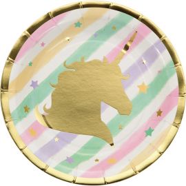 Platos Desechables Unicornio
