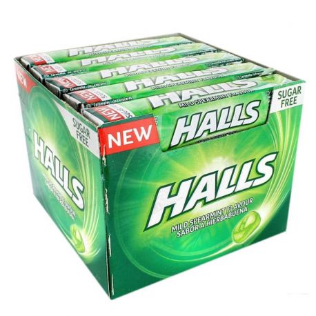 Caixa Halls de Menta Sem Azúcar 20 Uds