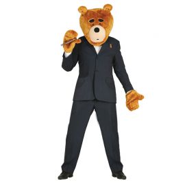 Disfraz de Oso para Adulto con Cabeza y Manos Disfraz de Oso para Adulto con Cabeza y Manos