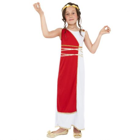 Disfraz Infantil de Niña Griega Rojo