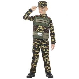 Disfraz de Camuflaje Militar para Niño