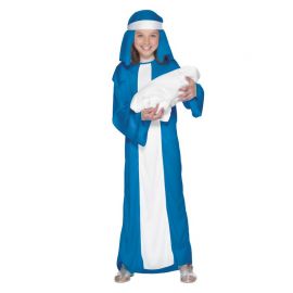 Disfraz de Virgen María Azul para Niña Disfraz de Virgen María Azul para Niña
