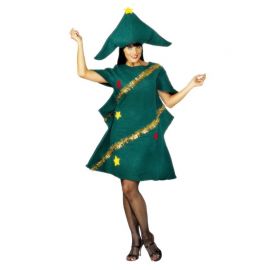 Disfraz de Árbol de Navidad Verde Oscuro para Mujer