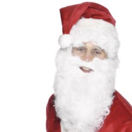 Barba de Papá Noel Blanca 28 cm Barba de Papá Noel Blanca 28 cm