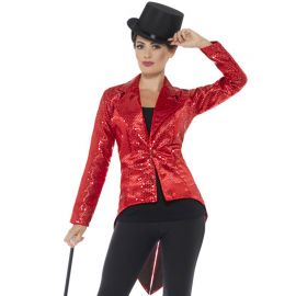 Chaqueta de Lentejuelas Roja para Mujer Chaqueta de Lentejuelas Roja para Mujer