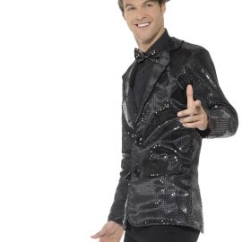 Chaqueta de Lentejuelas Negra para Hombre Chaqueta de Lentejuelas Negra para Hombre
