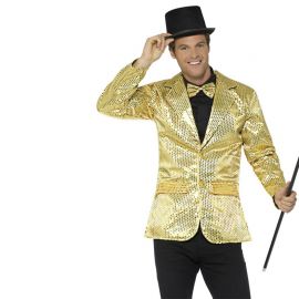 Chaqueta de Lentejuelas Dorada para Hombre Chaqueta de Lentejuelas Dorada para Hombre