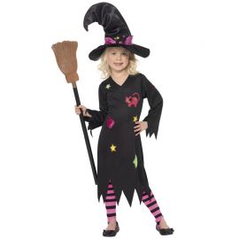 Disfraz de Bruja Rosa para Niña Disfraz de Bruja Rosa para Niña