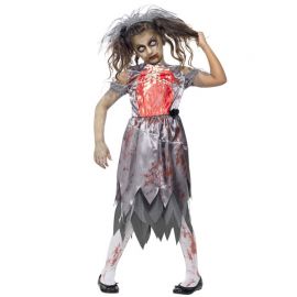 Disfraz de Novia Zombie Ensangrentada para Niña