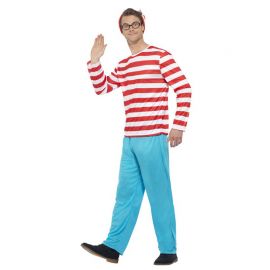 Disfraz de Dónde está Wally de Dr Seuss para Hombre Disfraz de Dónde está Wally de Dr Seuss para Hombre