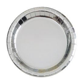 8 Platos Metalizados 23 cm