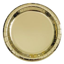8 Platos Metalizados 23 cm