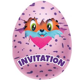 8 Invitaciones Hatchimals