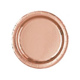 6 Platos Metalizados 18 cm