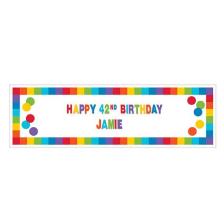 Festone Personalizzato Arcobaleno 1,65 m x 50 cm