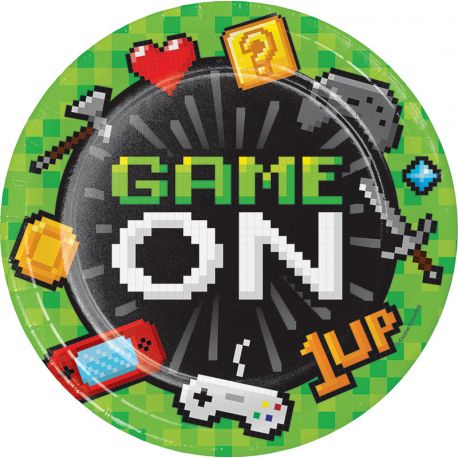 8 Platos Videojuegos 23 cm