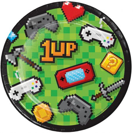 8 Platos Videojuegos 18 cm