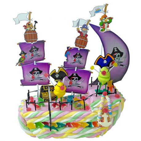 Tarta Chuches Barco Pirata 700 grs