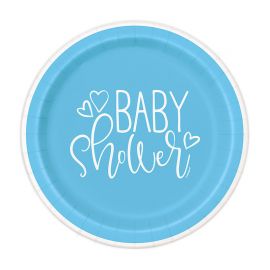 8 Platos Baby Shower Niño 18 cm 8 Platos Baby Shower Niño 18 cm