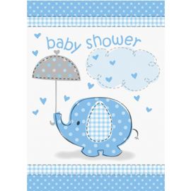 8 Invitaciones Baby Shower Elefante Niño