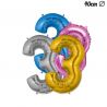 Globo Numero 3 Foil 35 cm