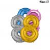 Globo Numero 8 Foil 35 cm