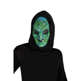 Máscara de Bruja Encapuchada Verde