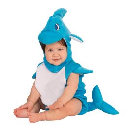 Disfraz de Delfín Azul con Blanco Infantil Disfraz de Delfín Azul con Blanco Infantil