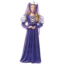 Disfraz de Reina Medieval Color Lila Infantil Disfraz de Reina Medieval Color Lila Infantil
