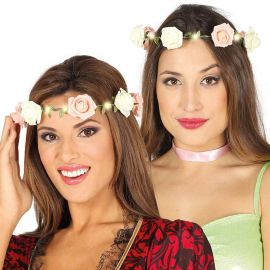 Corona de Rosas con Luces Corona de Rosas con Luces