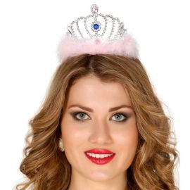 Diadema Plateada con Plumas Princesa Diadema Plateada con Plumas Princesa