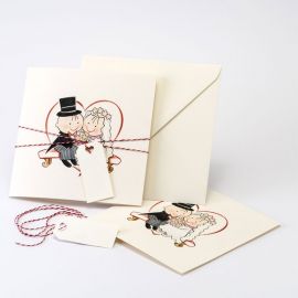 24 Invitaciones para Bodas Pit & Pita con Sobre, Cordel y Tarjeta 24 Invitaciones para Bodas Pit & Pita con Sobre, Cordel y Tarjeta