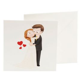 25 Invitaciones para Bodas Novios Caricias con Sobre 25 Invitaciones para Bodas Novios Caricias con Sobre